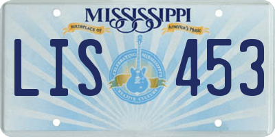 MS license plate LIS453