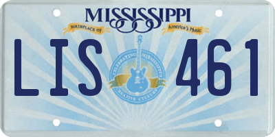MS license plate LIS461