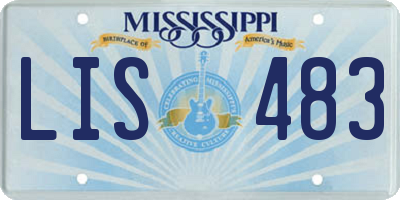 MS license plate LIS483