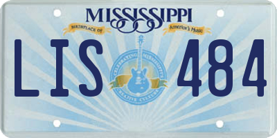 MS license plate LIS484