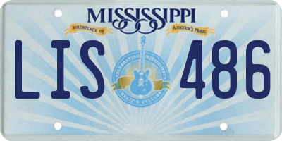 MS license plate LIS486