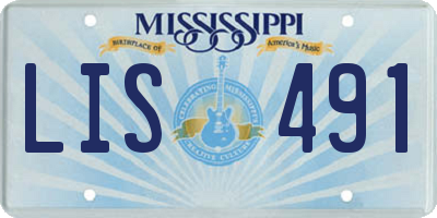 MS license plate LIS491