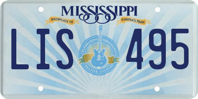 MS license plate LIS495