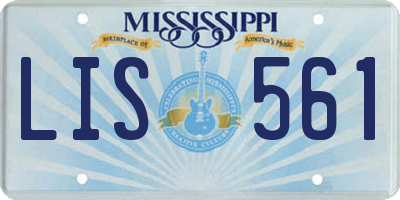 MS license plate LIS561