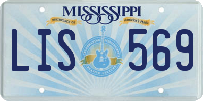 MS license plate LIS569