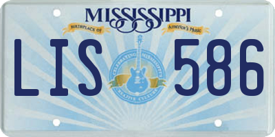 MS license plate LIS586