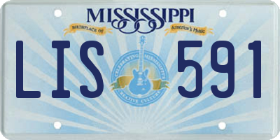 MS license plate LIS591