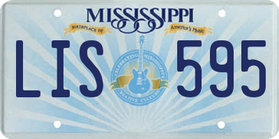 MS license plate LIS595