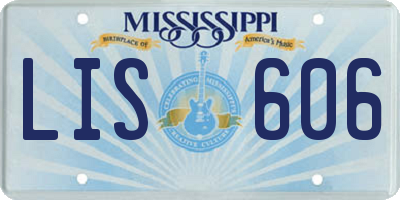 MS license plate LIS606
