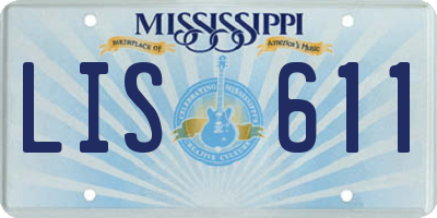 MS license plate LIS611