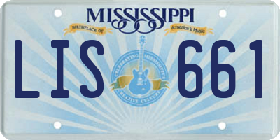 MS license plate LIS661