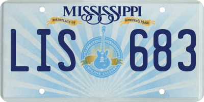 MS license plate LIS683