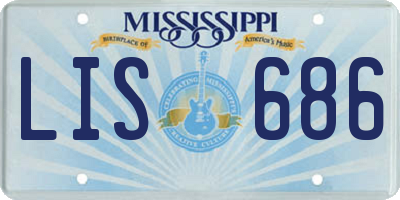 MS license plate LIS686
