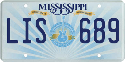 MS license plate LIS689