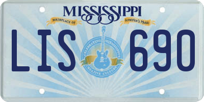 MS license plate LIS690