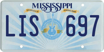 MS license plate LIS697