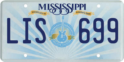 MS license plate LIS699