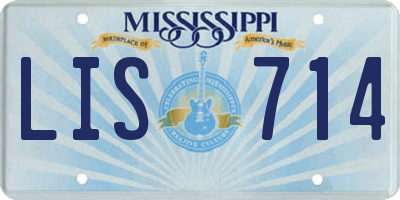 MS license plate LIS714