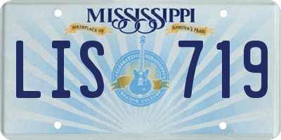 MS license plate LIS719