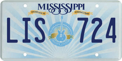 MS license plate LIS724