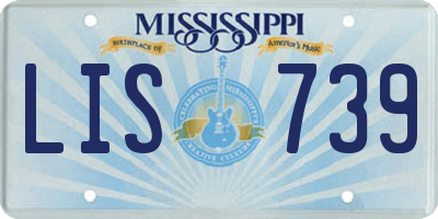 MS license plate LIS739