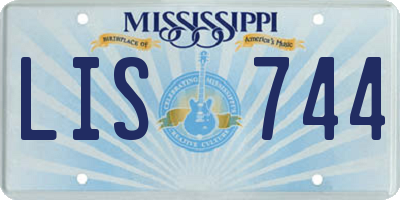 MS license plate LIS744