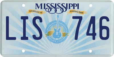 MS license plate LIS746