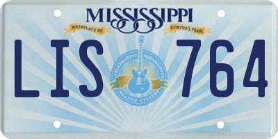 MS license plate LIS764