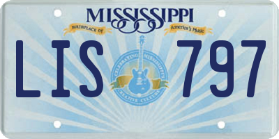MS license plate LIS797