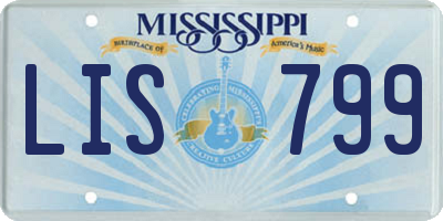 MS license plate LIS799