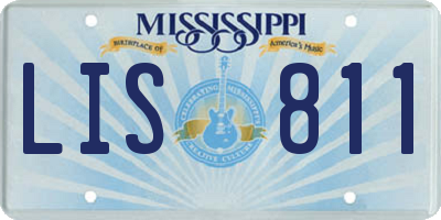 MS license plate LIS811
