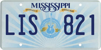 MS license plate LIS821