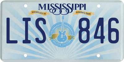 MS license plate LIS846