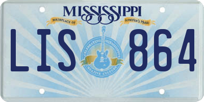 MS license plate LIS864