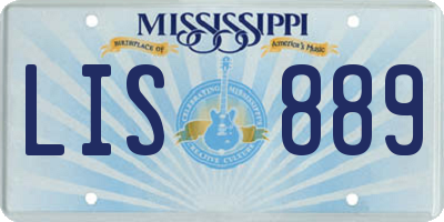 MS license plate LIS889