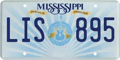 MS license plate LIS895