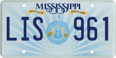 MS license plate LIS961