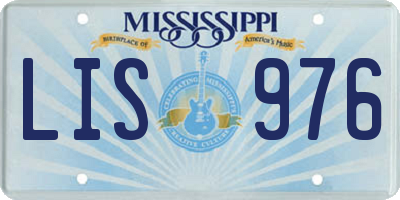 MS license plate LIS976