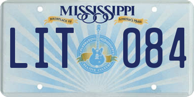 MS license plate LIT084
