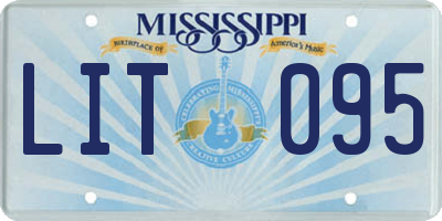 MS license plate LIT095