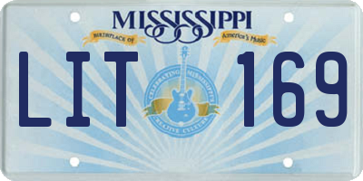 MS license plate LIT169