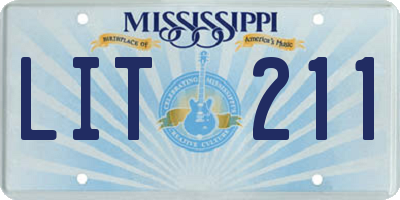 MS license plate LIT211