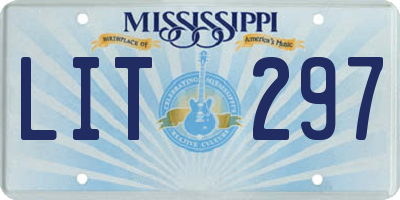 MS license plate LIT297