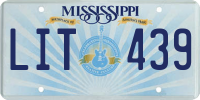 MS license plate LIT439