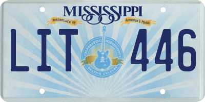 MS license plate LIT446