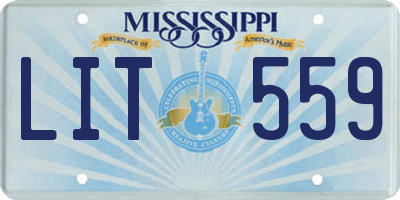 MS license plate LIT559