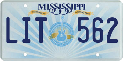 MS license plate LIT562
