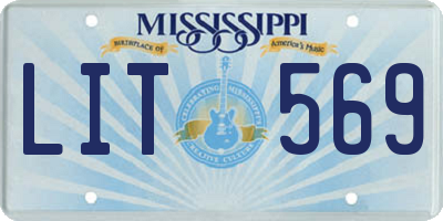 MS license plate LIT569