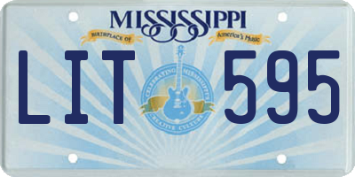 MS license plate LIT595