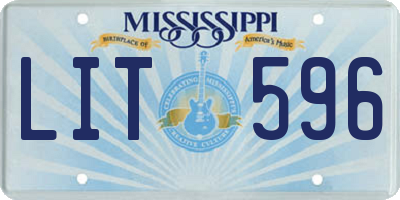 MS license plate LIT596